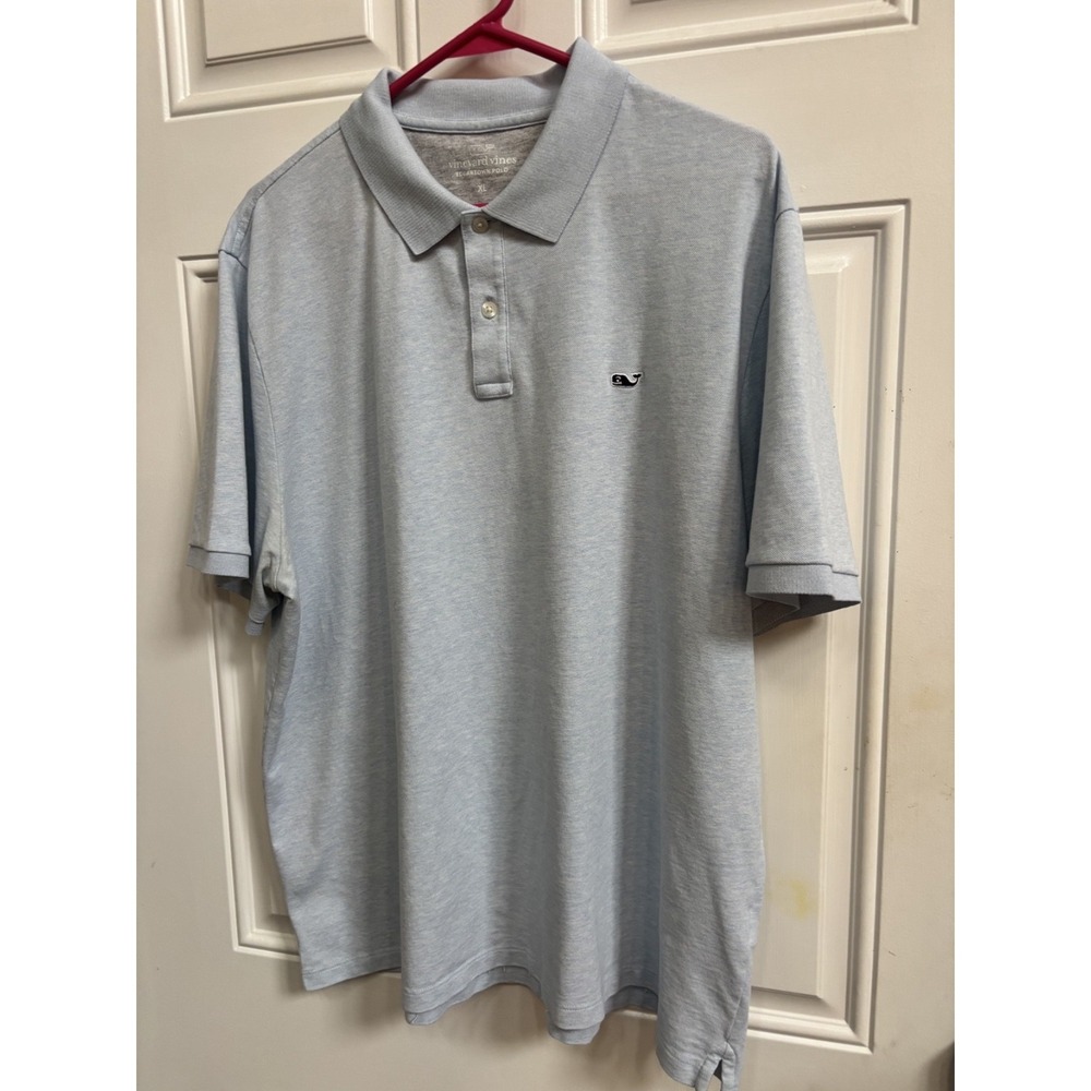Vineyard Vines Edgartown Polo Shirt Light Blue, Short Sleeve, Size: XL - Picture 7 of 7